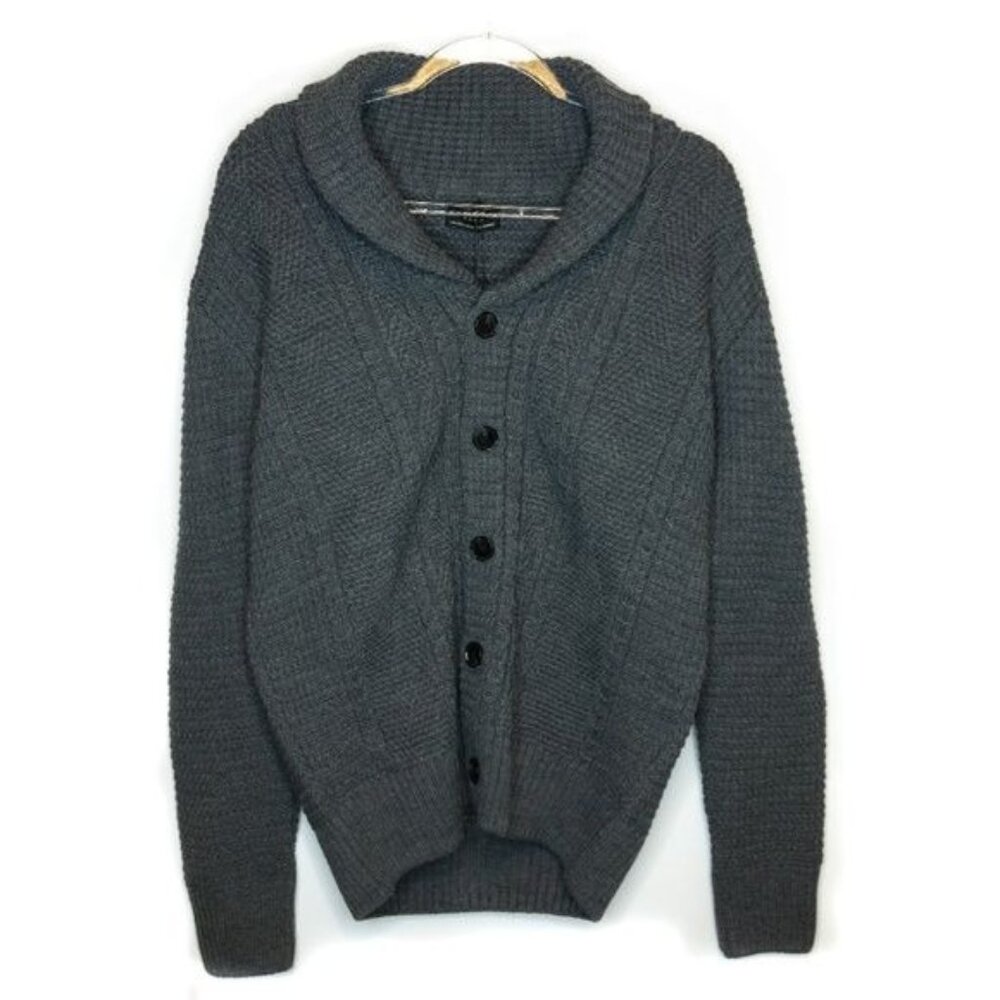 Zara Charcoal Grey Knit Button-Up Cardigan